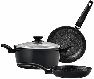 Batería de cocina Fagor VIVANT + 2 sartenes de 20 y 24 cm,  cazuela de 24 cm